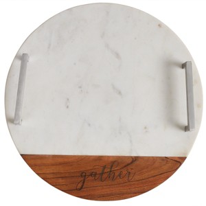 Park Designs Farmhouse Wood and Marble Charcuterie Board - 1 of 3