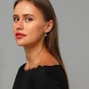 Gold Huggie Small Hoop Earrings with Charm Personalized /Star/Cross/Lock/Key 18k Gold Plated Crystal Drop Dangle Earrings for Women - 3 of 4