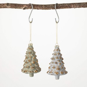 5.25"H Sullivans Evergreens Ornament - Set of 2  Multicolored Christmas Ornaments - 1 of 2