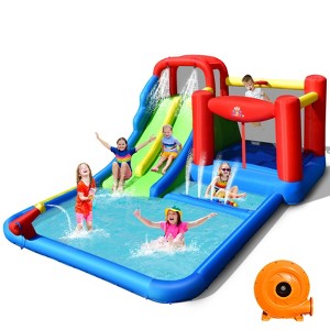 Infans Inflatable Water Slide Kids Jumping Bounce Castle w/ Ocean Balls & 780W Blower - 1 of 4