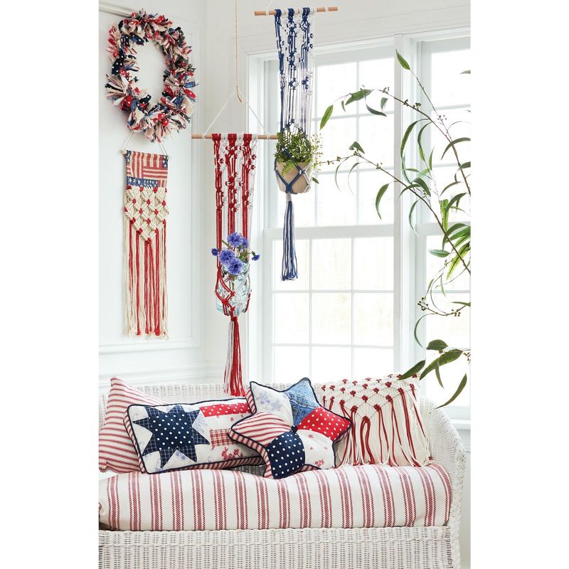 Gallerie II Star Shaped Patriotic 18" x 18" Throw Pillow Decorative 4th of July, 3 of 9