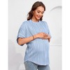 Maternity Tops Women’s Pregnancy Shirts Fall Textured Casual Crew Neck Pregnant Clothes S-2XL - 2 of 4
