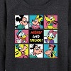 Women's - Disney - Mickey Mouse and Friends Grid Lightweight French Terry Wide Neck Long Sleeve Shirt - 2 of 4