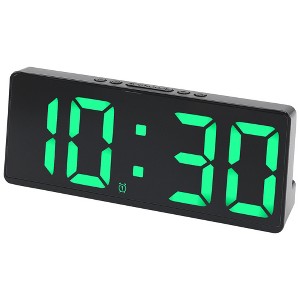 REGALWOVEN Digital Corded Electric Plastic Adjustable Brightness Alarm Clock 6.1"L x 0.9"W x 2.5"H 1 Pc - 1 of 4