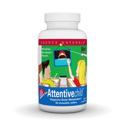 Attentive Child by Source Naturals, Inc.  -  60 Chewable Wafer