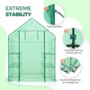 EAGLE PEAK Walk-in Greenhouse  2 Tiers 8 Shelves with Roll-up Zipper Door and 2 Side Mesh Windows, Portable Gardening Plant House, Green - 4 of 4