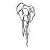 Brewster Asha Elephant Metal Wall Art: Iron Sculpture, Modern Decor, Vertical Orientation, 28"H x 20"W - 4 of 4