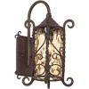 John Timberland Casa Seville Rustic Wall Light Sconce Dark Walnut Hardwire 7 3/4" Fixture Hammered Champagne Glass for Bedroom Bathroom Vanity Reading - 4 of 4