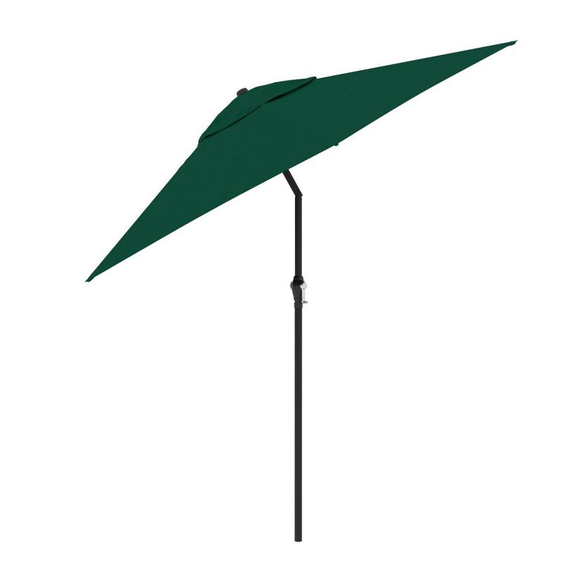 9&#39; x 9&#39; Steel Market Polyester Patio Umbrella with Crank Lift and Push-Button Tilt Hunter Green - Astella, 2 of 7
