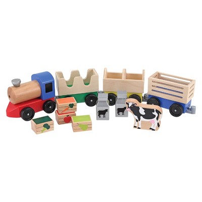 melissa and doug wooden farm train