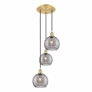 Athens Deco Swirl - 3 Light Cord Hung Multi Pendant In Industrial Style-30.38 Inches Tall and 14.5 Inches Wide - 1 of 1
