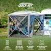CLAM Quick-Set Venture 9 x 9 Foot Portable Pop Up Outdoor Camping Gazebo Screen Tent 5 Sided Canopy Shelter with Ground Stakes and Carry Bag, Gray - 3 of 4
