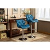 Roundhill Furniture Glasgow Contemporary Tufted Adjustable Height Hidraulic Bar Stools, Blue, Set of 2 - 2 of 4