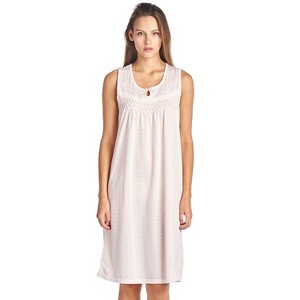 Casual Nights Women's Fancy Lace Floral/Embroidered Sleeveless Nightgown - 1 of 4