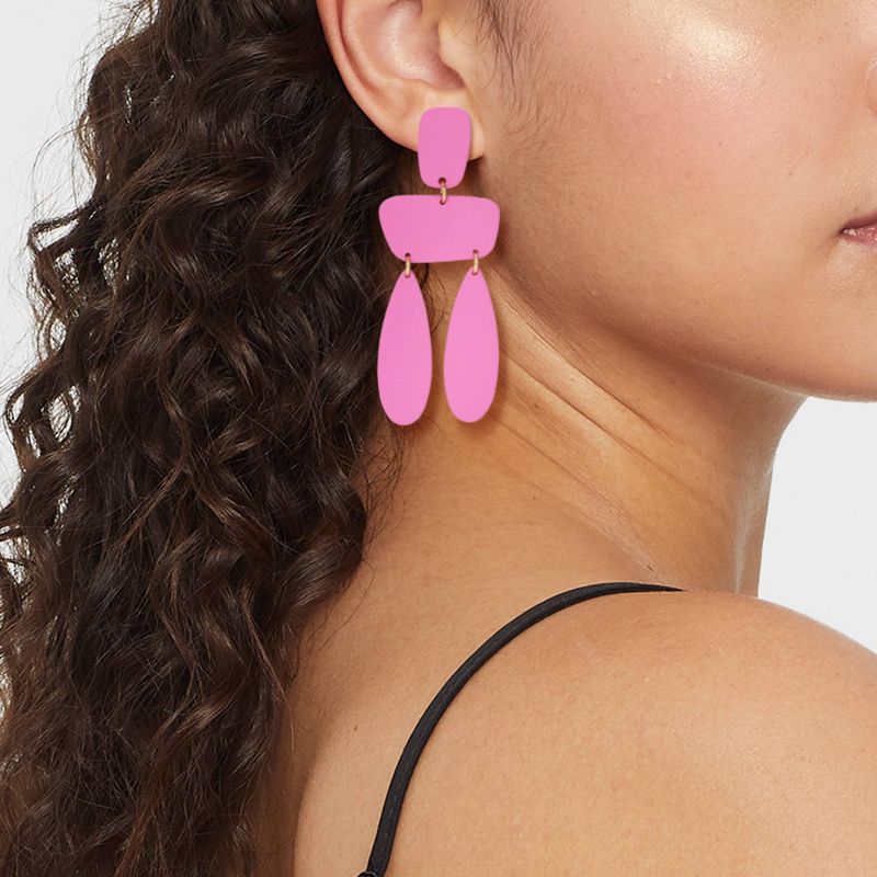 Flat Geometric Drop Earrings - Universal Thread™, 3 of 7