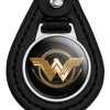 Wonder Woman Movie Golden Lasso Logo Black Leather Keychain - 3 of 4