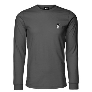 Dalix Astronaut Embroidered Cotton Classic Fit Long Sleeve Crewneck Tee Shirt Mens - 1 of 4