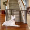 Indoor Pet Gate - 3-Panel Folding Dog Gate for Stairs or Doorways - 54x32-Inch Tall Freestanding Pet Fence for Cats and Dogs by PETMAKER (Brown) - 2 of 4