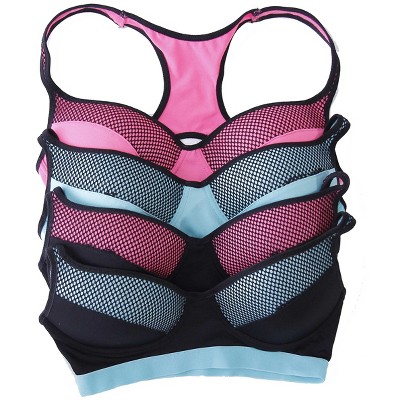 Just Intimates Racerback Sports Bra / Bras for Women (Pack of 4)