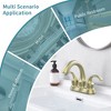 LunaLulinlk 2-Handle Brushed Gold Bathroom Faucet with Pop-Up Waste and Supply Hose - 2 of 4