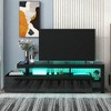 Modern TV Stand for TVs up to 70'', UV High Gloss Surface Entertainment Center with DVD Shelf-ModernLuxe - image 2 of 4