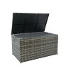 Molly 200 Gallon Rattan Deck Box, Large Patio Storage Box, Outdoor Furniture - Maison Boucle - 2 of 4