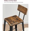 VASAGLE Set of 2 Bar Stools, Bar Height Stools, Tall Bar Stools with Back, Bar Chairs, Steel Frame, Industrial Style - 3 of 4