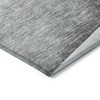 Gray Silver And Charcoal Floral Washable Indoor Outdoor Area Rug - 4 of 4
