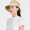 Straw Bucket Hat - A New Day™ Beige - image 2 of 4