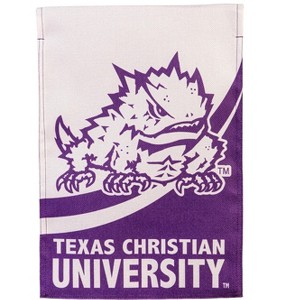 NCAA Texas Christian University Garden Flag 12x18 Double Sided, Officially Licensed Sports Flags For Outside, Indoor and Outdoor Students & Alumni - 1 of 1