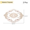 Unique Bargains Polyester Oval Embroidered Vintage Absorbent Coasters 2 Pcs - 2 of 4