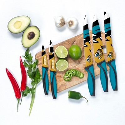 Jacksonville Jaguars Team Color Stainless Steel 5-Piece Kitchen Knife Set