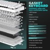 MaseiKar B75 Mechanical Keyboard,75% Layout with Knob,Hot Swappable RGB Backlit Gasket Mounted, Double-Shot PBT Keycaps(White,Milk V2 Linear Switch) - 3 of 4