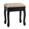 Tangkula Rotatable Mirror Vanity Set Makeup Dressing Table and Stool w/ 5 Drawers - 4 of 4