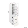 SKRAN 2-Piece Kitchen Pantry Storage Cabinet Set, Cream White and White, Large Food Pantry Cabinet with Doors,Shelves,Drawers - Particle Board and MDF - 3 of 4