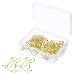 Unique Bargains Metal Prevent Tearing Pages Home Office Paper Clip 20 Pcs - 1 of 4
