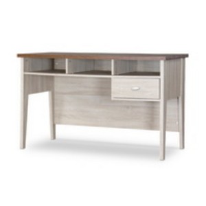 Tyler Writing Desk Natural/Dark Brown - Baxton Studio: Home Office Furniture with Open Storage Shelf - 1 of 3