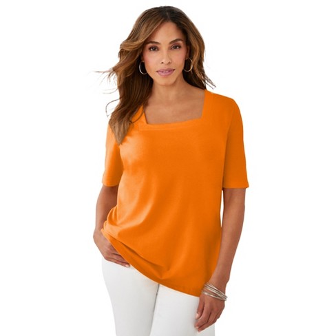 Jessica London Women's Plus Size V-Neck Tee