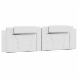 vidaXL Headboard Cushion Bedroom Upholstered Pillow Back Headboard Faux Leather - White 72" - 1 of 4