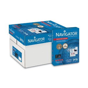 Navigator Premium Multipurpose Copy Paper, 97 Bright, 24 lb Bond Weight, 8.5 x 11, White, 500 Sheets/Ream, 10 Reams/Carton - 1 of 4