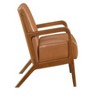 24.5"Walnut Finish Sleek Design Accent Chair - 4 of 4