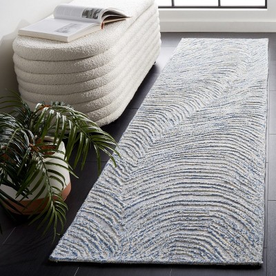 Trace TRC901 Hand Tufted Runner Rug - Navy - 2'3"x9' - Safavieh.