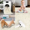 Washable Vintage Floral Rug Non Slip Low Pile Rug Soft Throw Floor Cover Foldable Indoor Carpet for Living Room Bedroom - 4 of 4