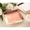Juvale 48-Pack Square Metallic Rose Gold Foil Disposable Paper Plates 7" Birthday Party Supplies - 3 of 4