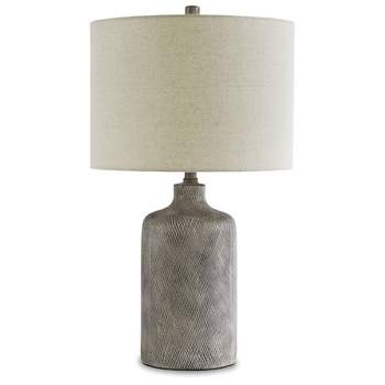 27 3-way Decorative Metal Table Lamp With Linen Shade (includes Led Light  Bulb) Black - Cresswell Lighting : Target