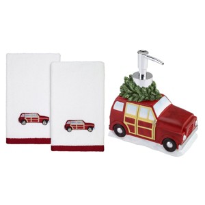Avanti Linens Woody Wagon Lotion Pump & 2 Pc Fingertip Set - 1 of 1