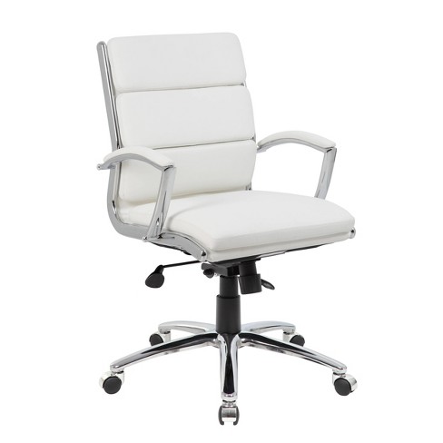 Boss Office Products Black Contemporary Ergonomic Adjustable Height Swivel  Upholstered Executive Chair