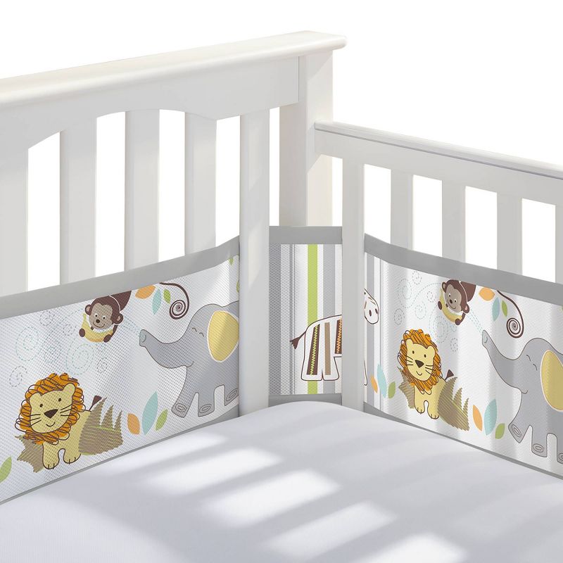 BreathableBaby Breathable Mesh Animal Pattern Crib Liner, 1 of 8