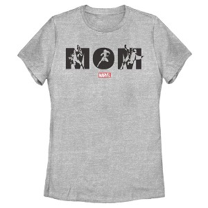 Women's Marvel Mother's Day Superheroes Silhouettes T-Shirt - 1 of 4