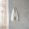 Possini Euro Design Portico Chrome Mini Pendant 5" Wide Modern Vacuum Plated Crackle Glass for Dining Room House Foyer Kitchen Island Entryway Bedroom - 2 of 4